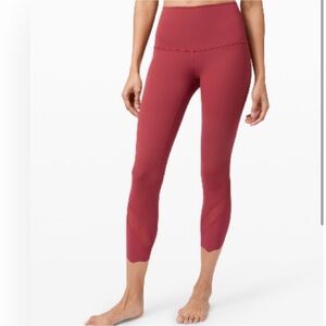 LULULEMON WUNDER UNDER SCALLOPED HEM HIGH RISE CROP 23” LEGGINGS